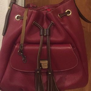 Dooney & Bourke Pebbled Leather Drawstring Handbag